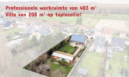 Ternat - Te Koop - Villa + professionele werkruimte op toplocatie!