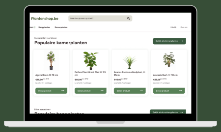 Compleet nieuwe webshop in planten image