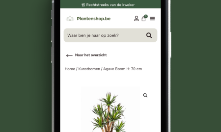 Compleet nieuwe webshop in planten image