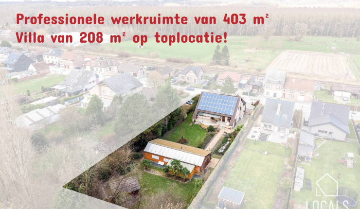 Ternat - Te Koop - Villa + professionele werkruimte op toplocatie!