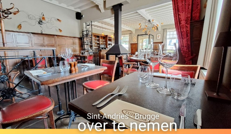 Sint-Andries - Brugge - Overname instapklare Brasserie - Restaurant met Terras, Tuin en Woonst - Ref. 06/10760