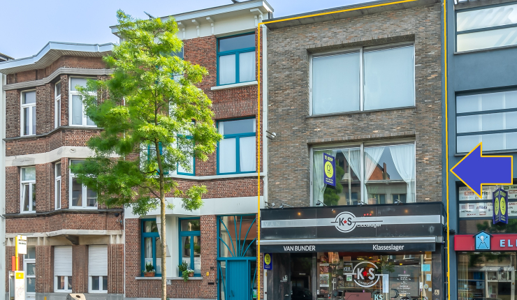 TE KOOP - Volledig pand: Beenhouwerij (Keurslager) met bovenliggend duplex appartement (4 slpks-2 badk) met groot terras - Berchem (Antwerpen) image